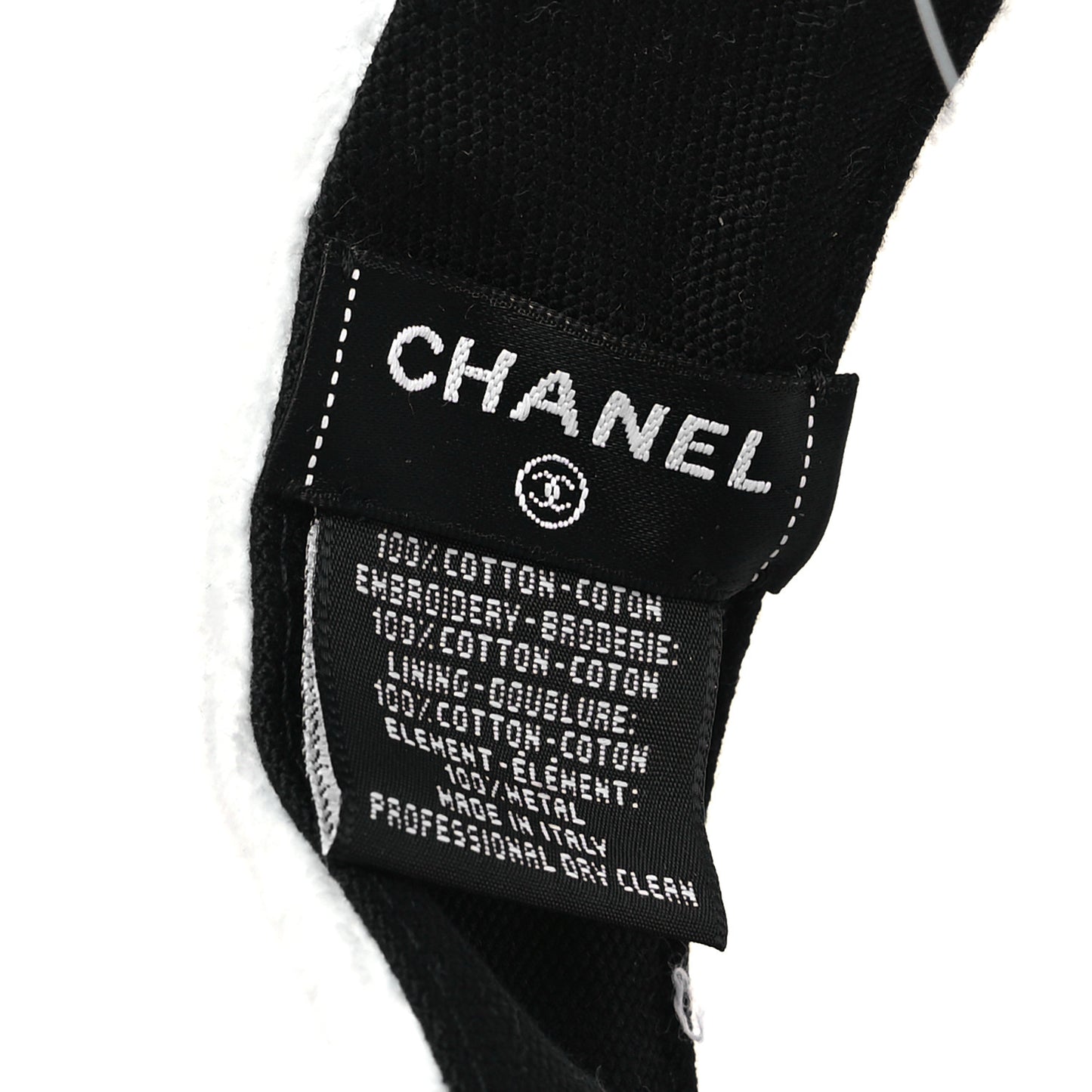 Terry Cotton Logo CC Visor Ecru White