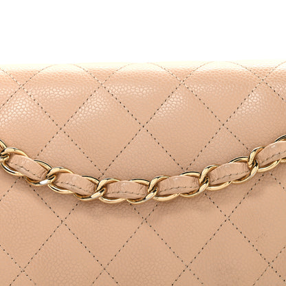 Chanel Caviar Quilted Jumbo Double Flap Beige Clair 8 of 12