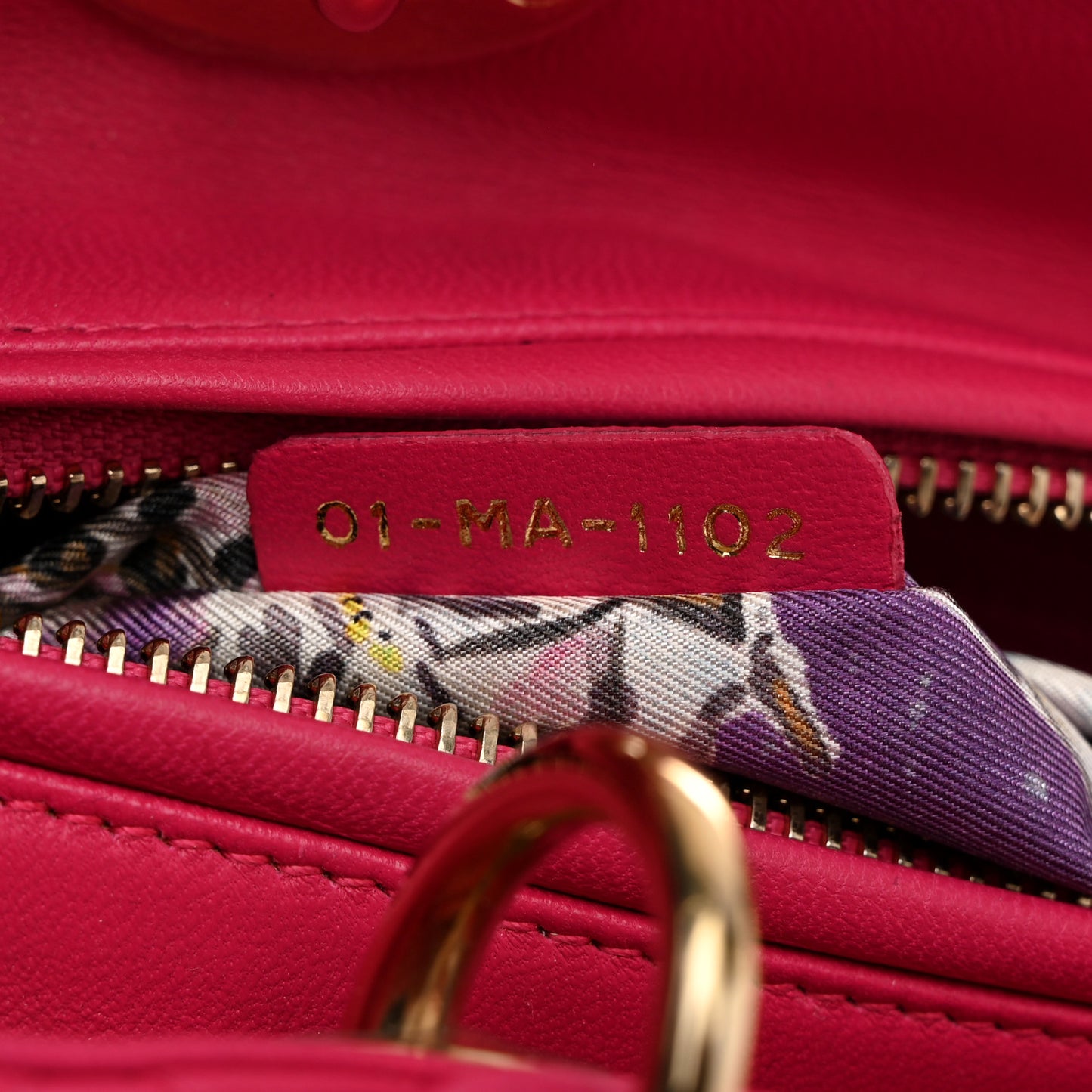 Lambskin Cannage Medium Lady Dior Pink