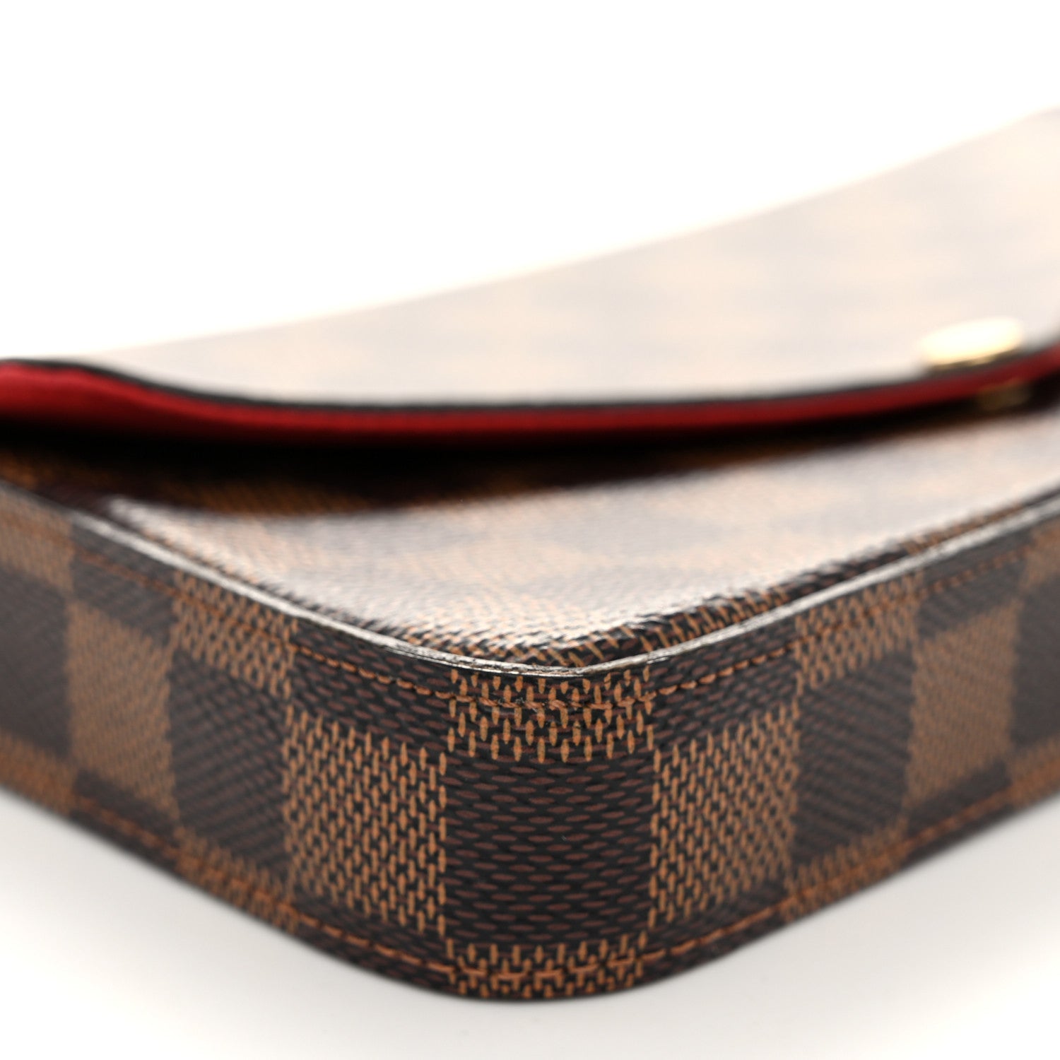 Louis Vuitton Damier Ebene Pochette Felicie Chain Wallet 10 of 12