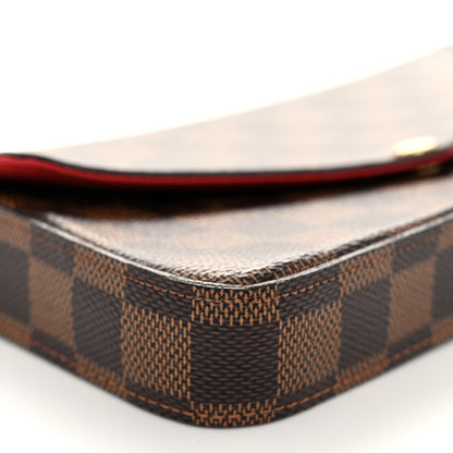 Louis Vuitton Damier Ebene Pochette Felicie Chain Wallet 10 of 12