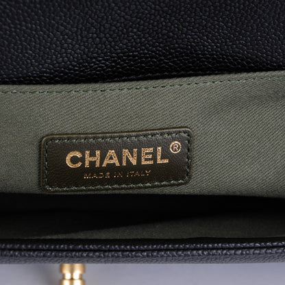 Chanel Caviar Quilted Medium Boy Flap Black 7 of 8