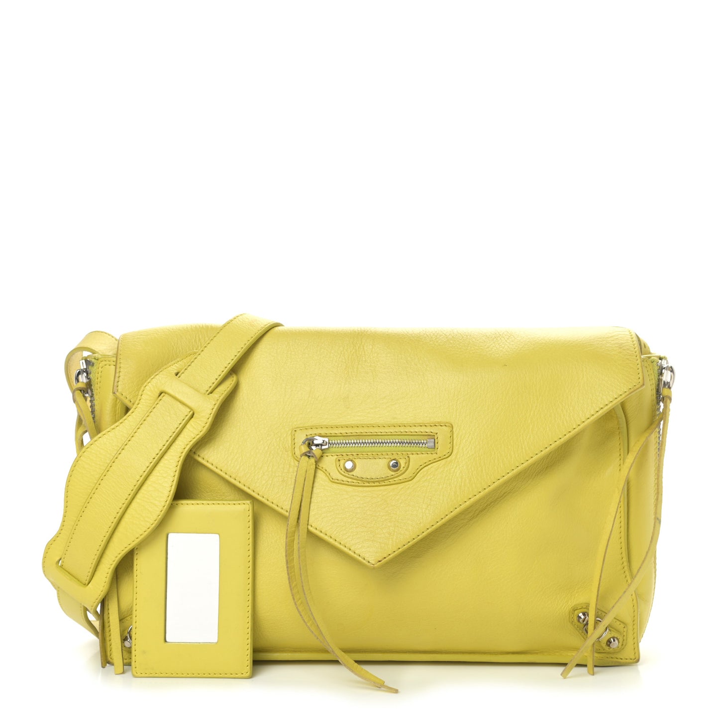 Calfskin Papier Sight Clutch Jaune Poussin