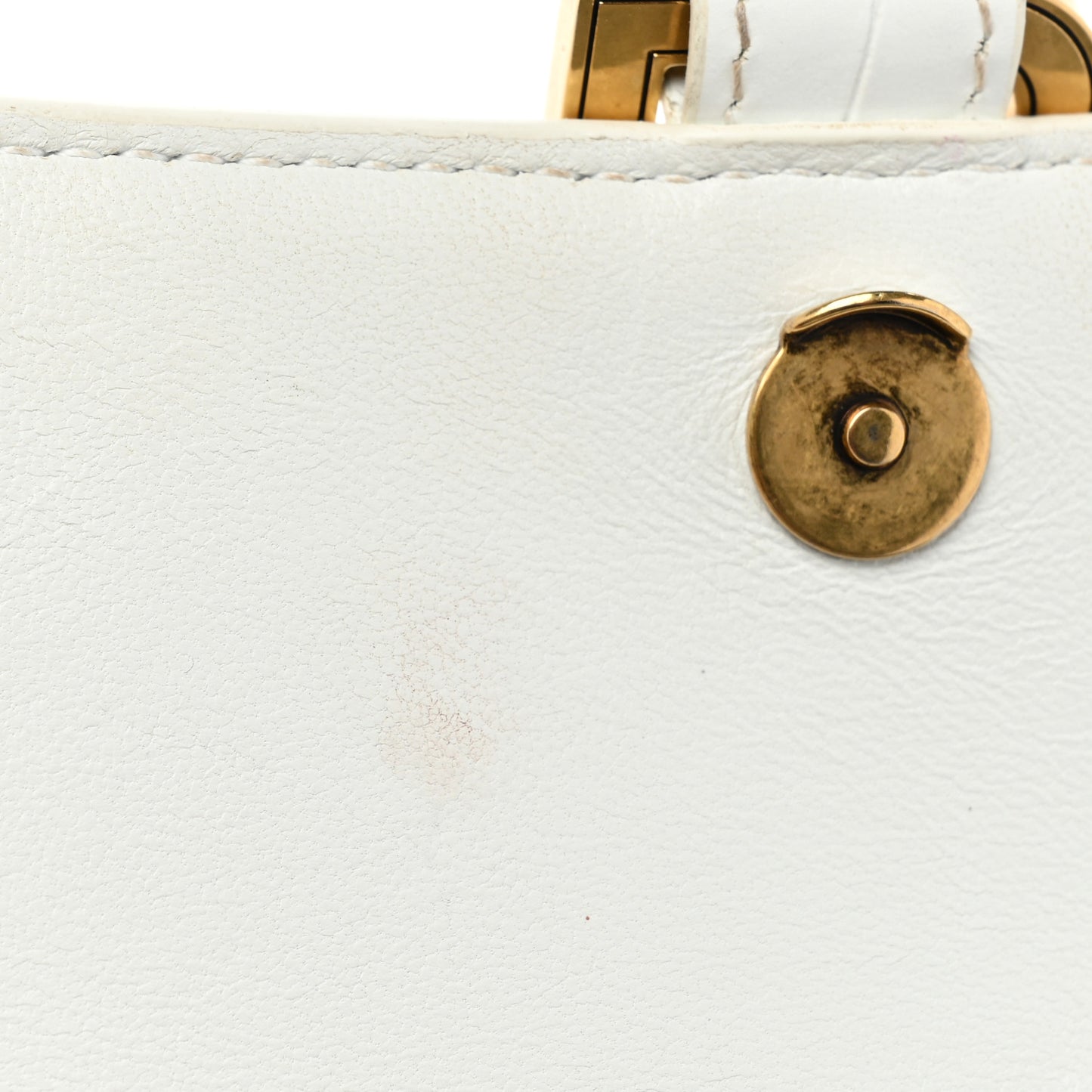 Shiny Calfskin Crocodile Embossed Small Hourglass Top Handle Bag Optic White