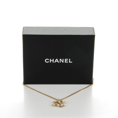 Chanel Baguette Crystal CC Necklace Light Gold Black 5 of 5