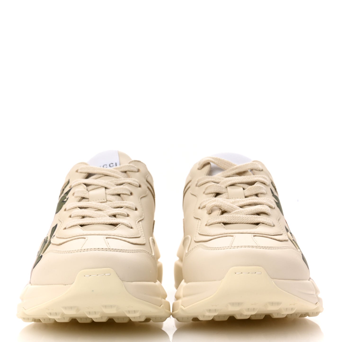 Apollo Calfskin Strawberry Womens Rhyton Sneakers 35.5 Ivory