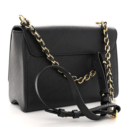 Louis Vuitton Epi Twist Shoulder Bag MM Matte Black Gold 4 of 10