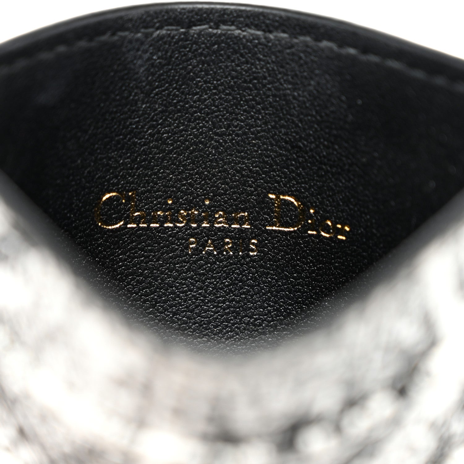 Christian Dior Calfskin Plan De Paris Print Card Holder White Black 6 of 9