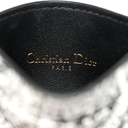 Christian Dior Calfskin Plan De Paris Print Card Holder White Black 6 of 9