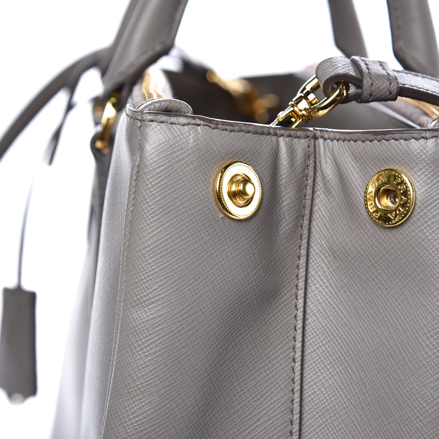 Saffiano Medium Galleria Double Zip Tote Argilla