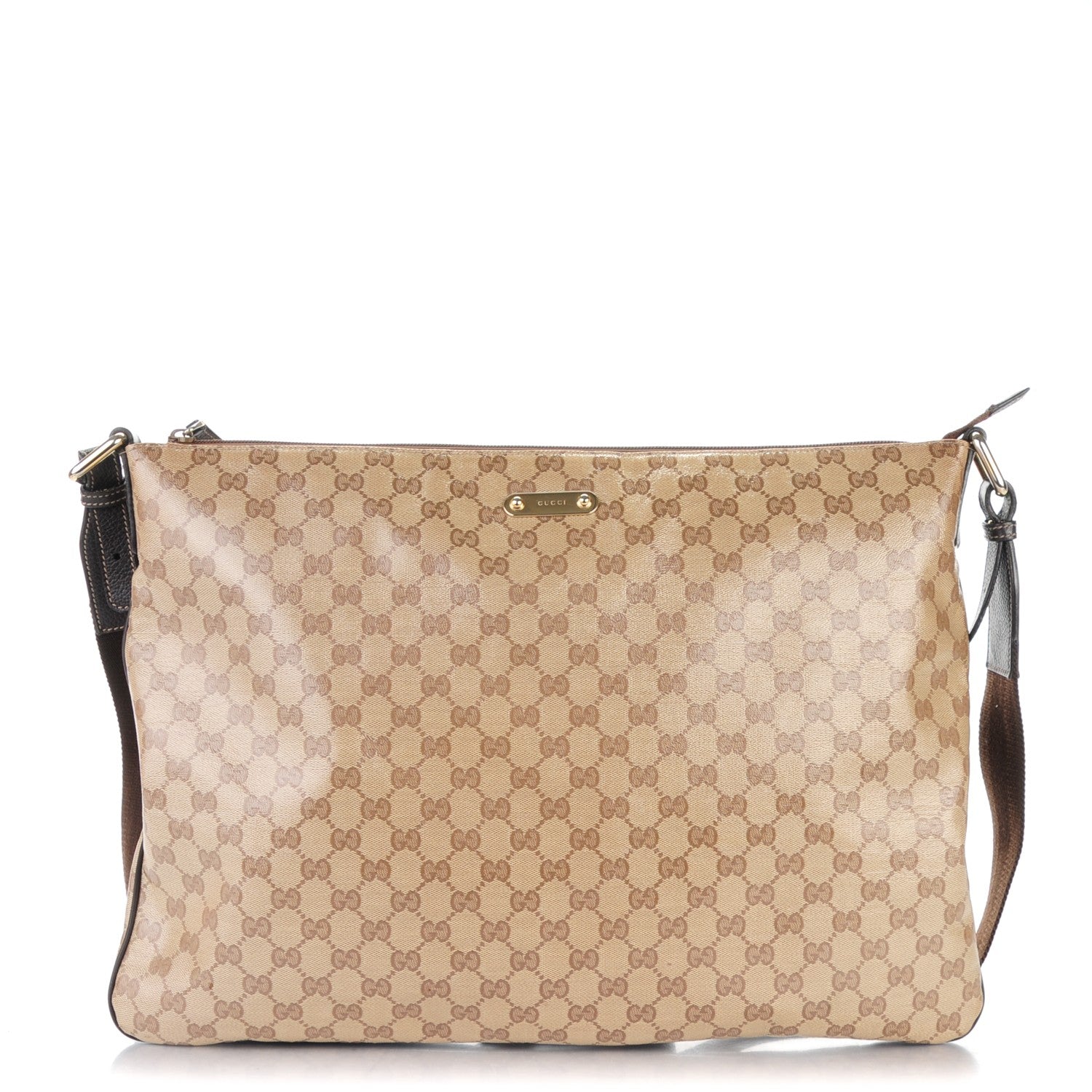 Gucci Crystal Monogram Messenger Bag Brown 1 of 7