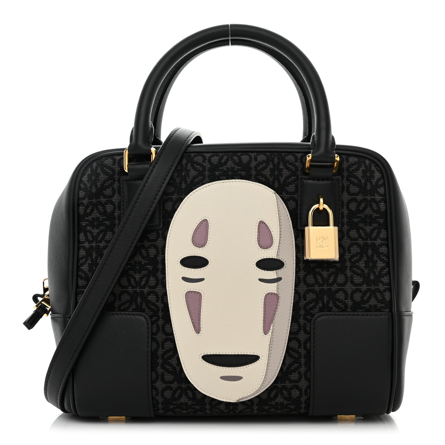 Loewe X SPIRITED AWAY Jacquard Calfskin No Face Amazona 19 Anthracite 1 of 9