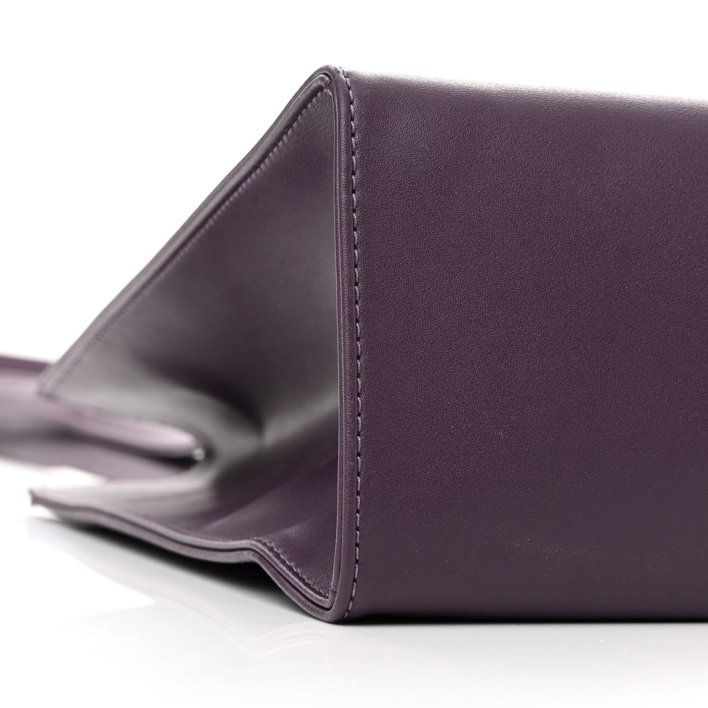 Vegan Leather Medium Shopping Bag Eggplant