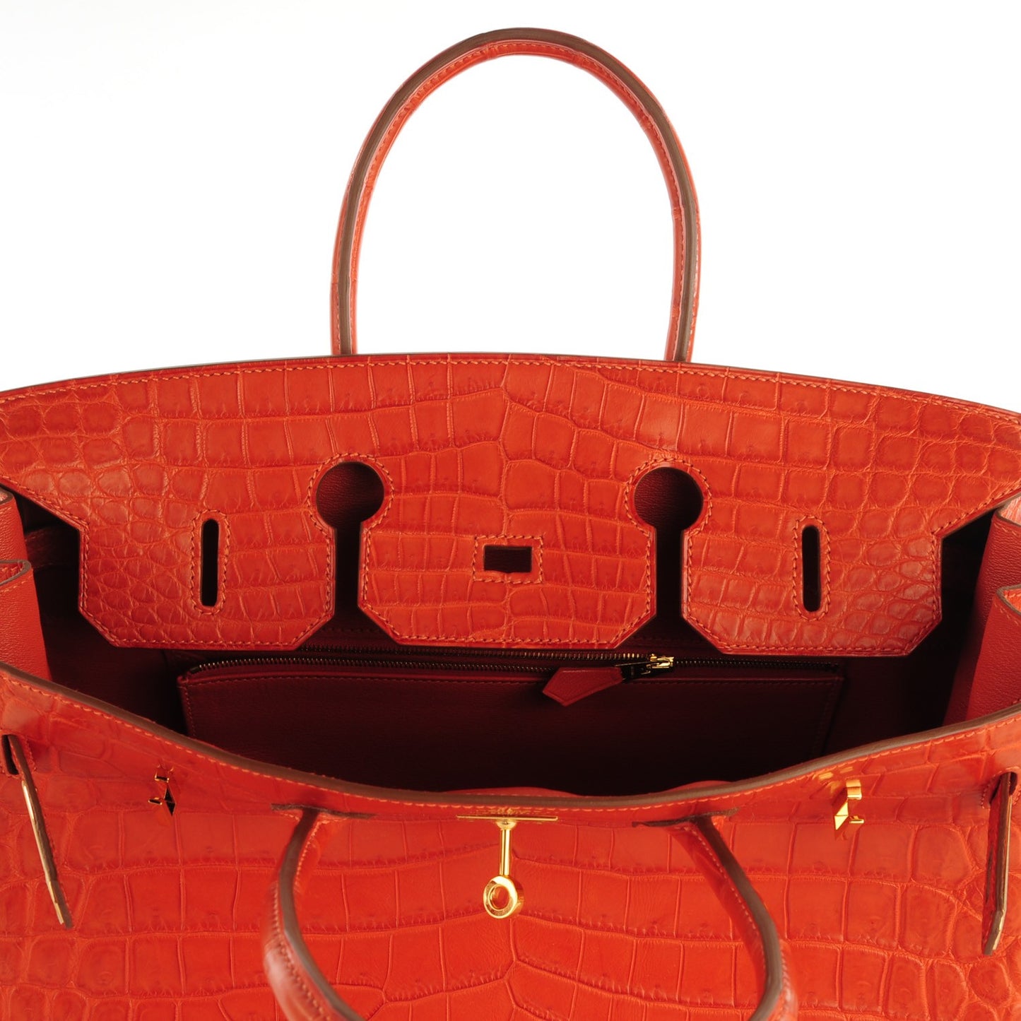 Matte Niloticus Crocodile Birkin 35 Orange