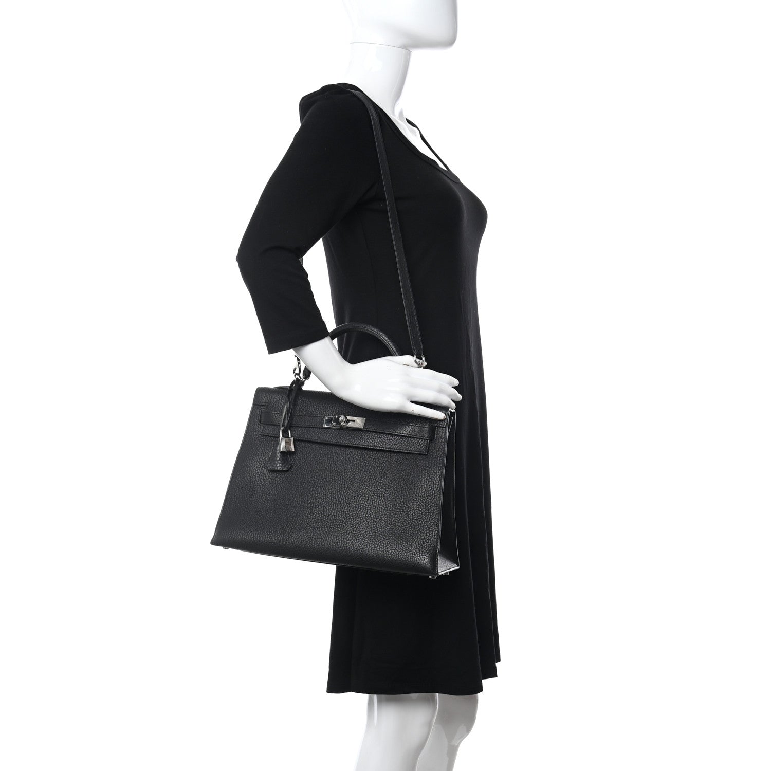 Hermes Fjord Sellier Kelly 32 Black 2 of 15