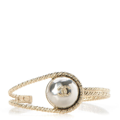 Chanel Metal Twist CC Bracelet Gold Silver 1 of 5