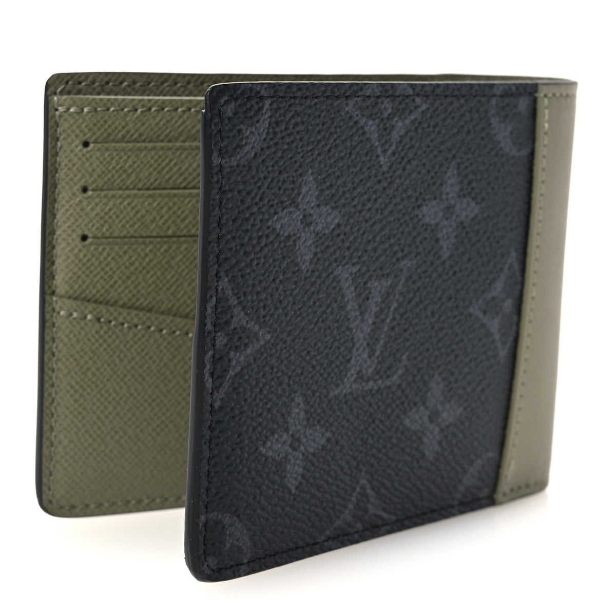 Monogram Eclipse Slender Wallet Khaki Green