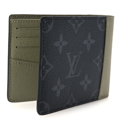 Louis Vuitton Monogram Eclipse Slender Wallet Khaki Green 3 of 10