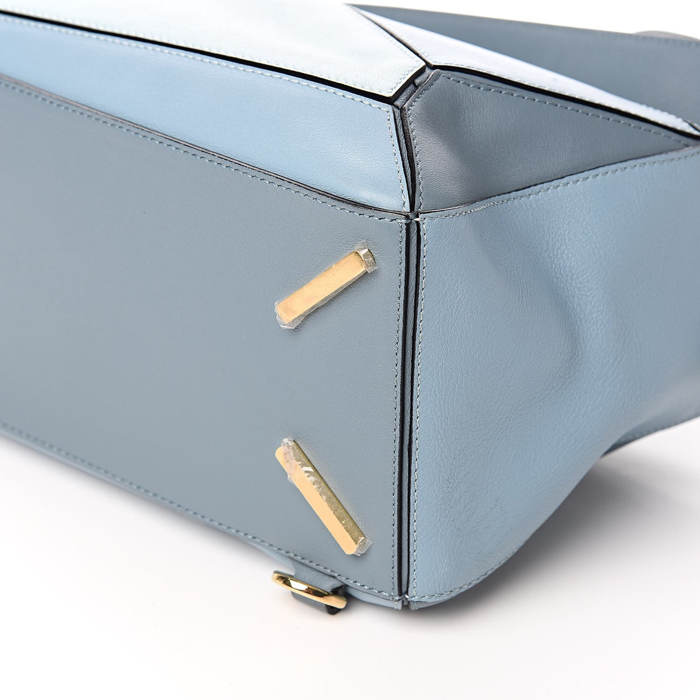 Calfskin Medium Puzzle Bag Aqua Light Blue Stone Blue
