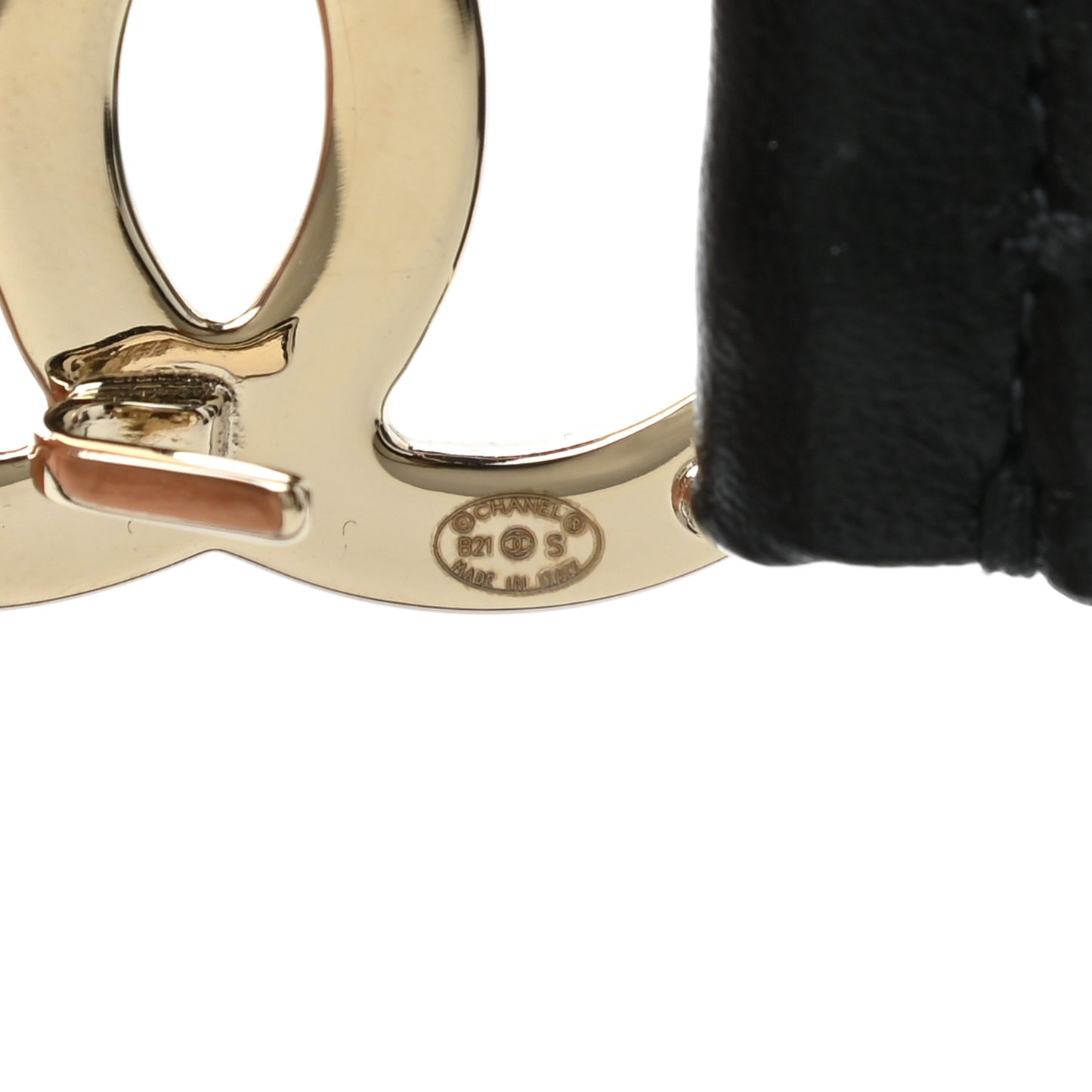 Calfskin CC Belt 95 38 Black