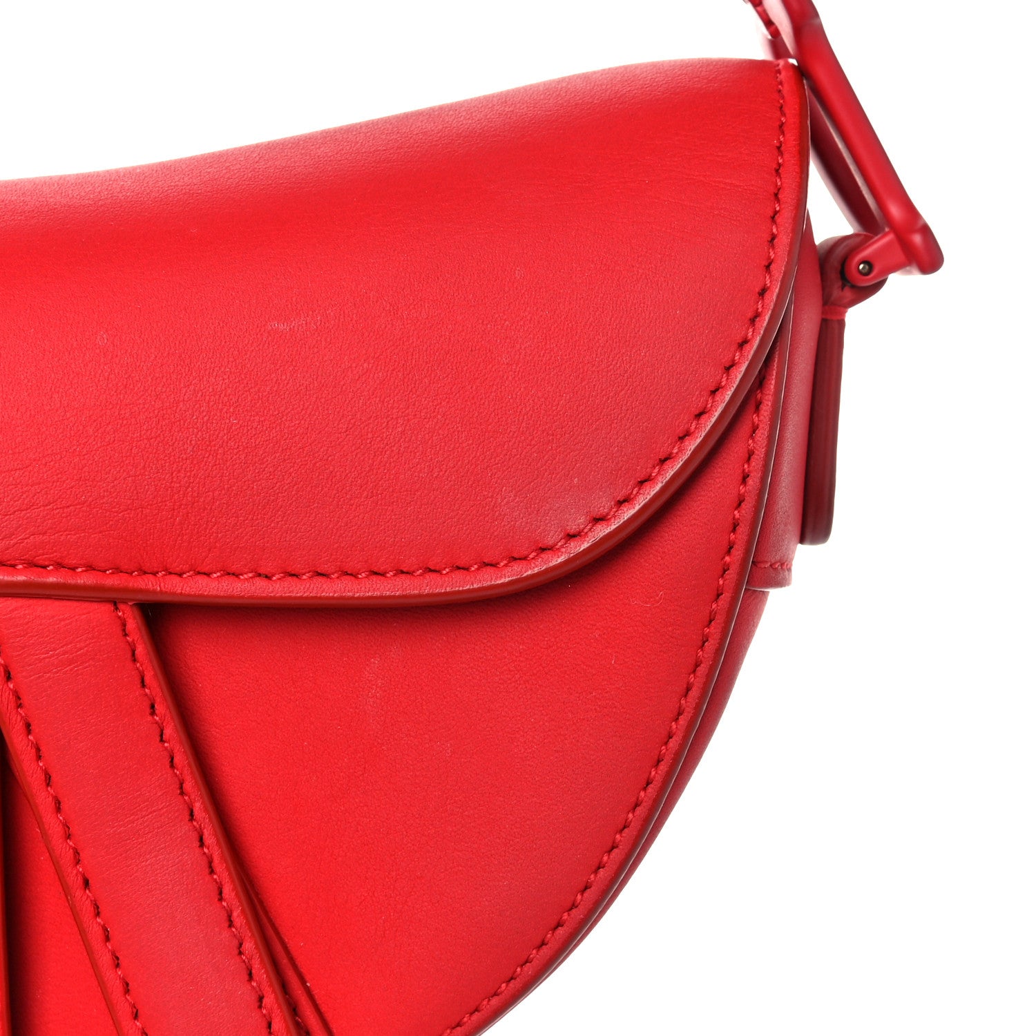 Christian Dior Ultra Matte Calfskin Mini Saddle Bag Red 12 of 19