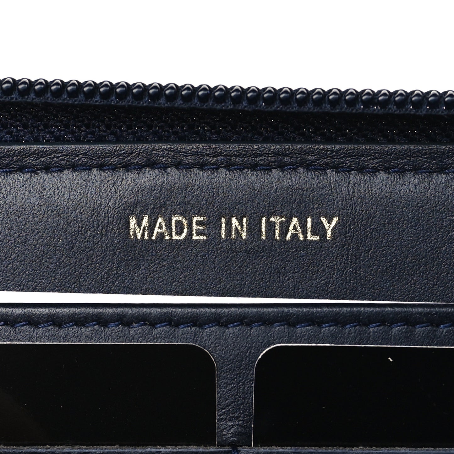 Caviar Quilted Boy Long Zip Around Wallet Navy