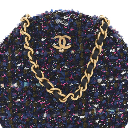 Chanel Tweed Quilted Round Clutch With Chain Multicolor 8 of 11