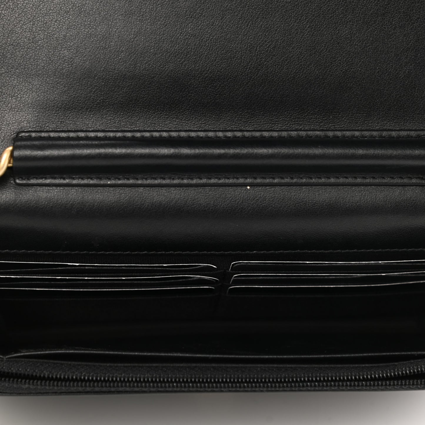 Caviar Quilted Boy Wallet On Chain WOC Black