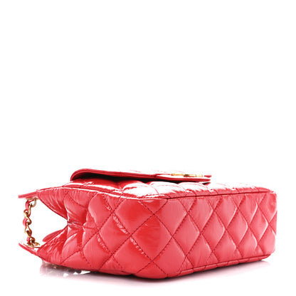 Chanel Shiny Crumpled Calfskin Quilted Small Wavy CC Hobo Red 4 of 11