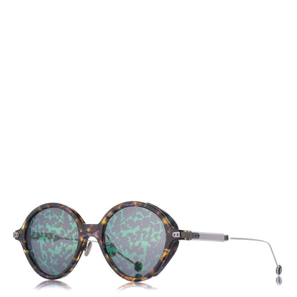 Christian Dior Acetate Leaf Print Umbrage Round Sunglasses Green Foliage 1 of 7