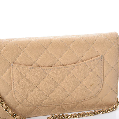 Chanel Caviar Quilted Wallet On Chain WOC Beige Clair 11 of 14