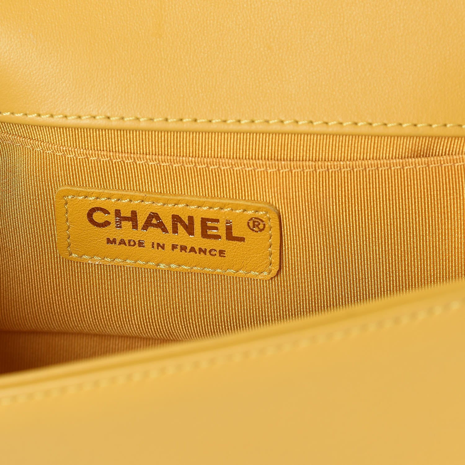 Chanel Lambskin Quilted Small Boy Flap Yellow 7 of 15