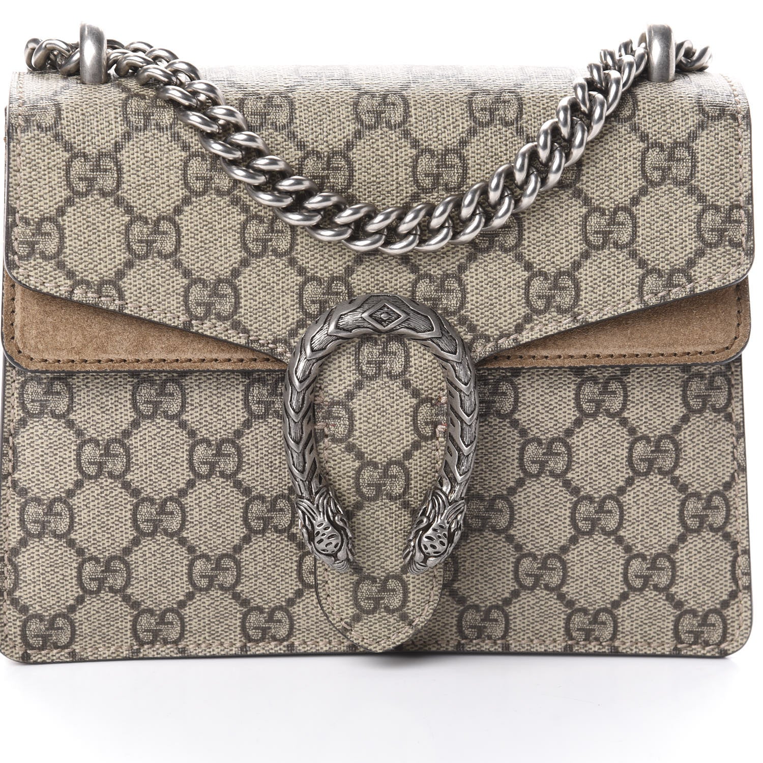 Gucci GG Supreme Monogram Mini Dionysus Shoulder Bag Taupe 9 of 11