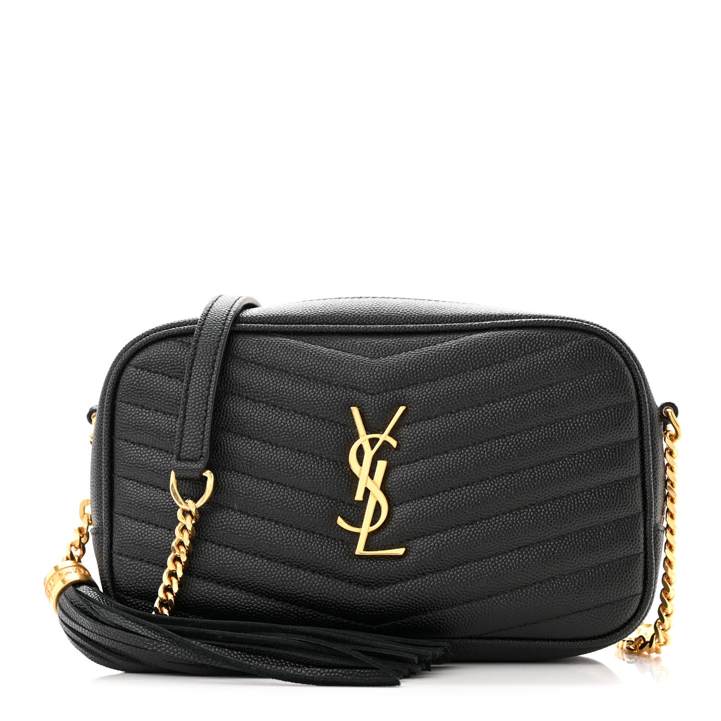 Grain De Poudre Matelasse Monogram Mini Lou Camera Bag Black