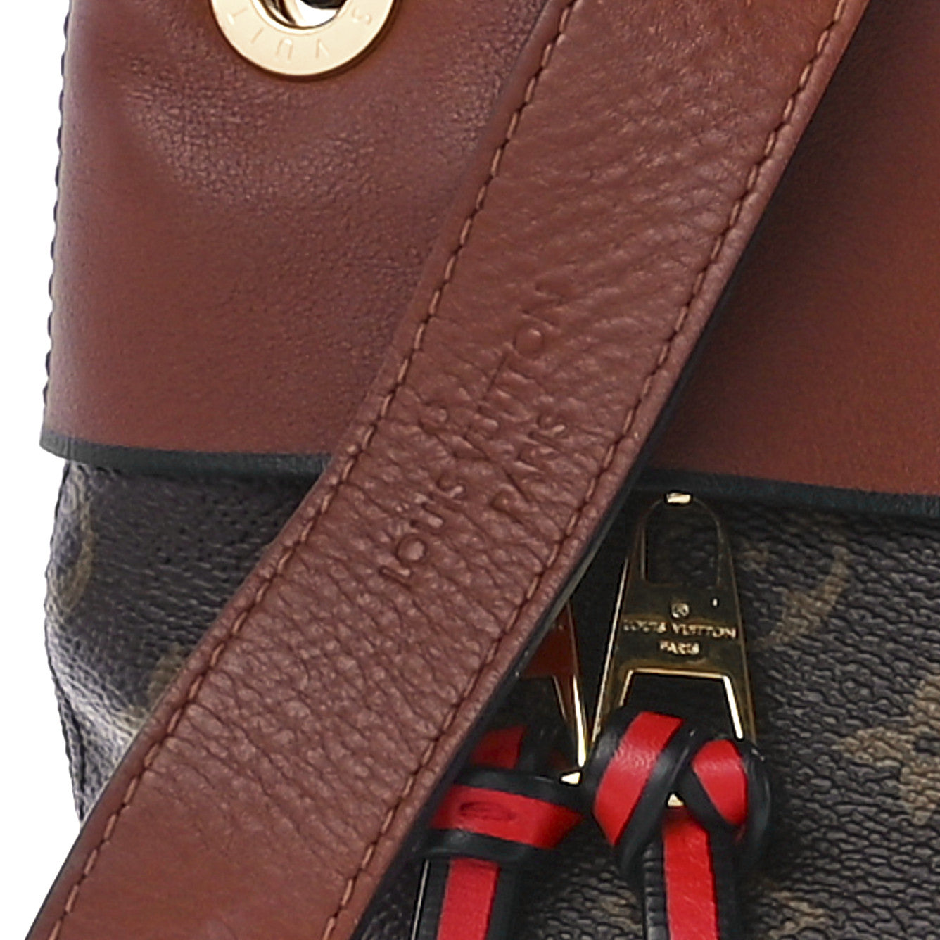 Louis Vuitton Monogram Tuileries Besace Caramel Rouge 9 of 14