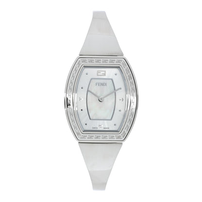 Fendi Stainless Steel Mother of Pearl 28mm Fendi My Way Tonneau Quartz Watch 1 of 5