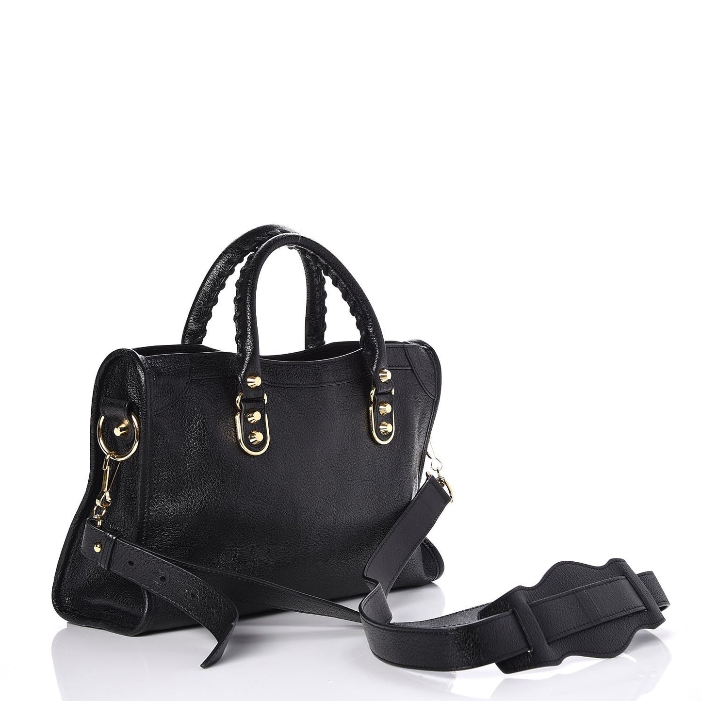 Chevre Gold Metallic Edge Hardware S City Black