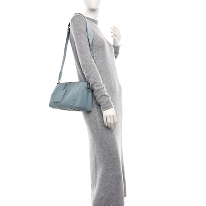 Louis Vuitton Grained Calfskin Aerogram City Keepall Cloud Blue 2 of 9