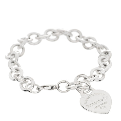 Tiffany Sterling Silver Return to Tiffany Heart Tag Charm Bracelet 1 of 3