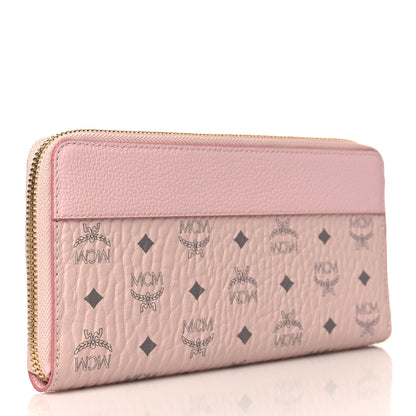 MCM Visetos Large Zip Around Wallet Pink 3 of 7
