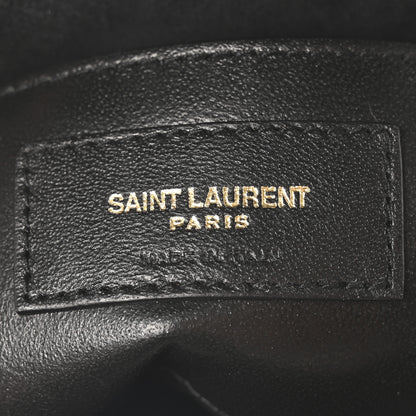 Saint Laurent Patent Calfskin Matelasse Monogram Small Vicky Chain Bag Black 6 of 10