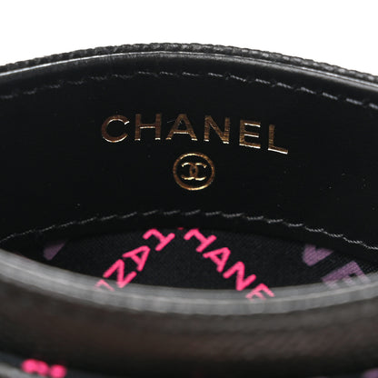 Chanel Caviar Quilted Hammered CC Card Holder Black 6 of 9
