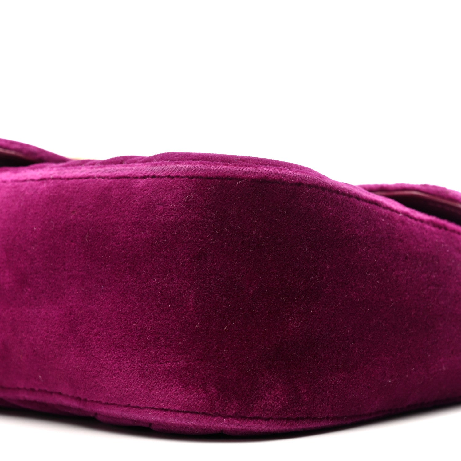 Gucci Velvet Matelasse Small GG Marmont Shoulder Bag Fuchsia Violet Cyclamen 10 of 13