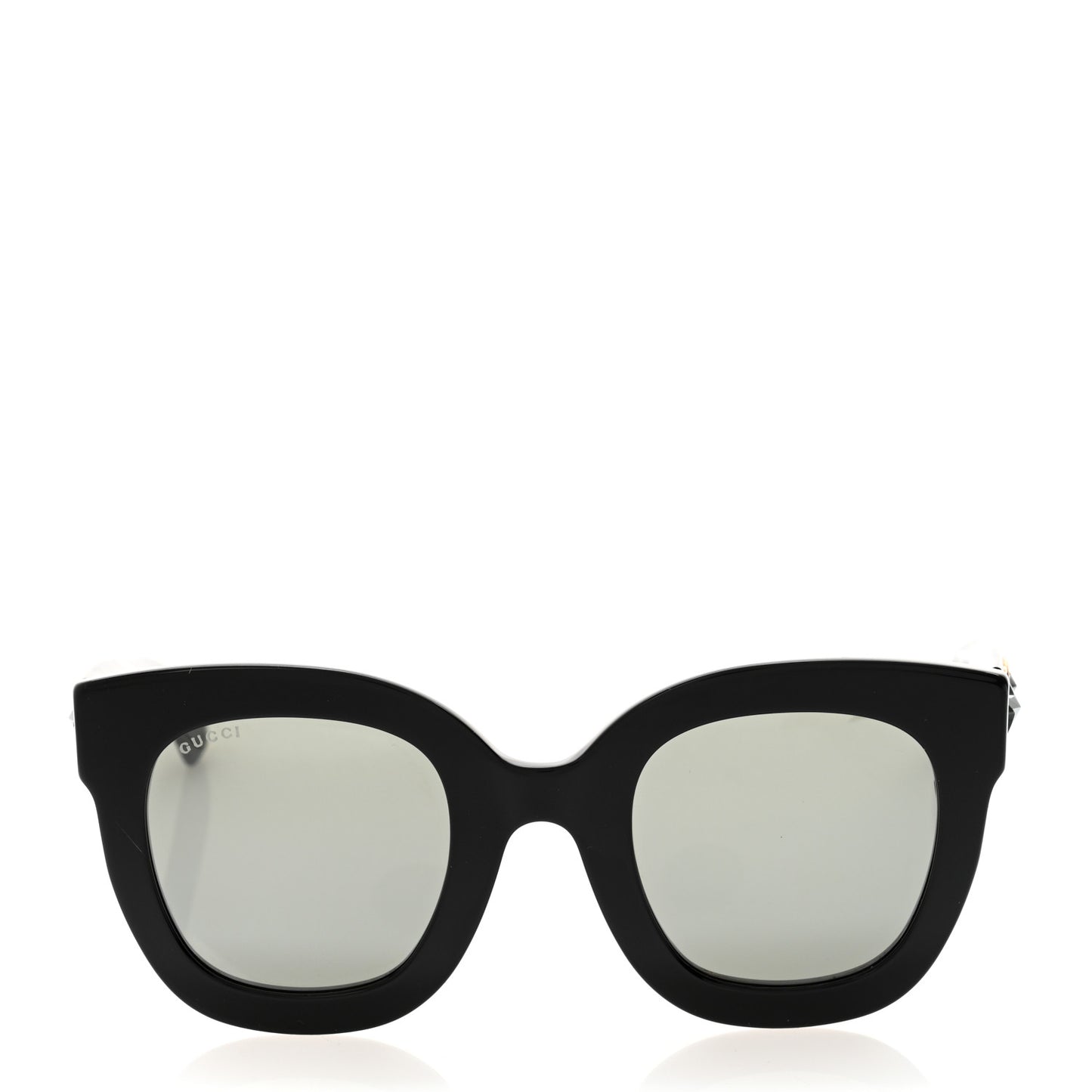 Acetate Crystal Star Round Frame Sunglasses GG0208S Black