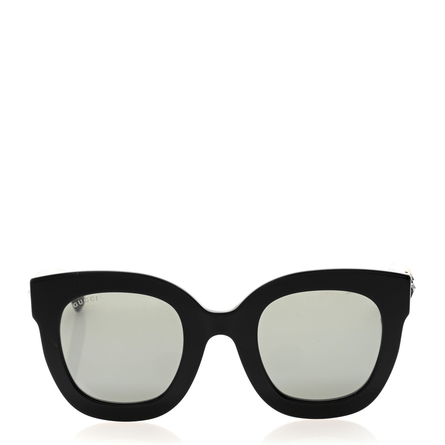 Gucci Acetate Crystal Star Round Frame Sunglasses GG0208S Black 2 of 10