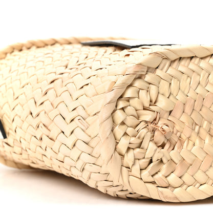 Loewe Raffia Drawstring Basket Tote Bag Natural White 8 of 9