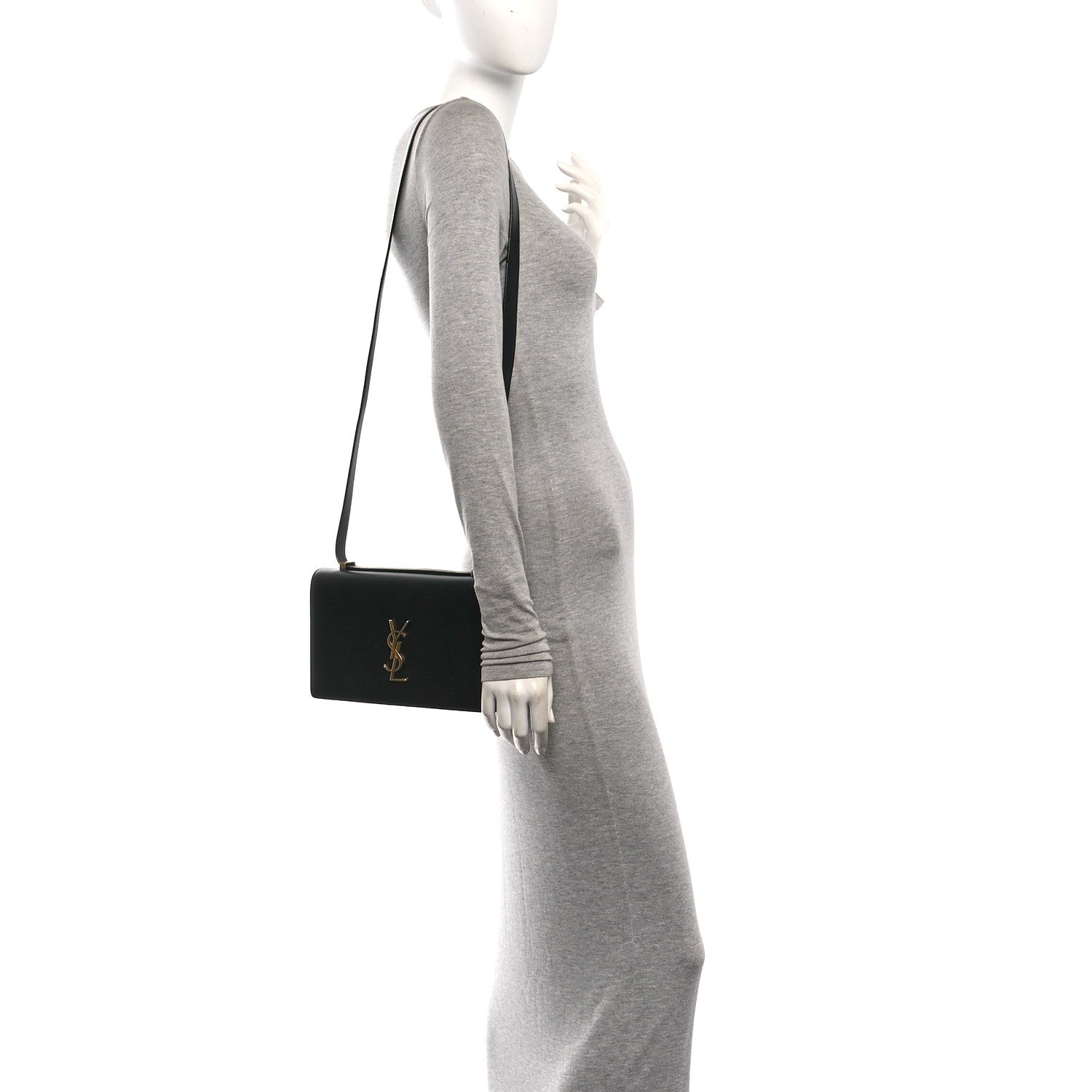 Saint Laurent Calfskin Monogram Small Dylan Shoulder Bag Black 2 of 10