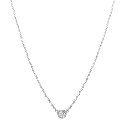 Tiffany Platinum Diamond .20ct Elsa Peretti Diamonds by the Yard Pendant Necklace 4 of 6