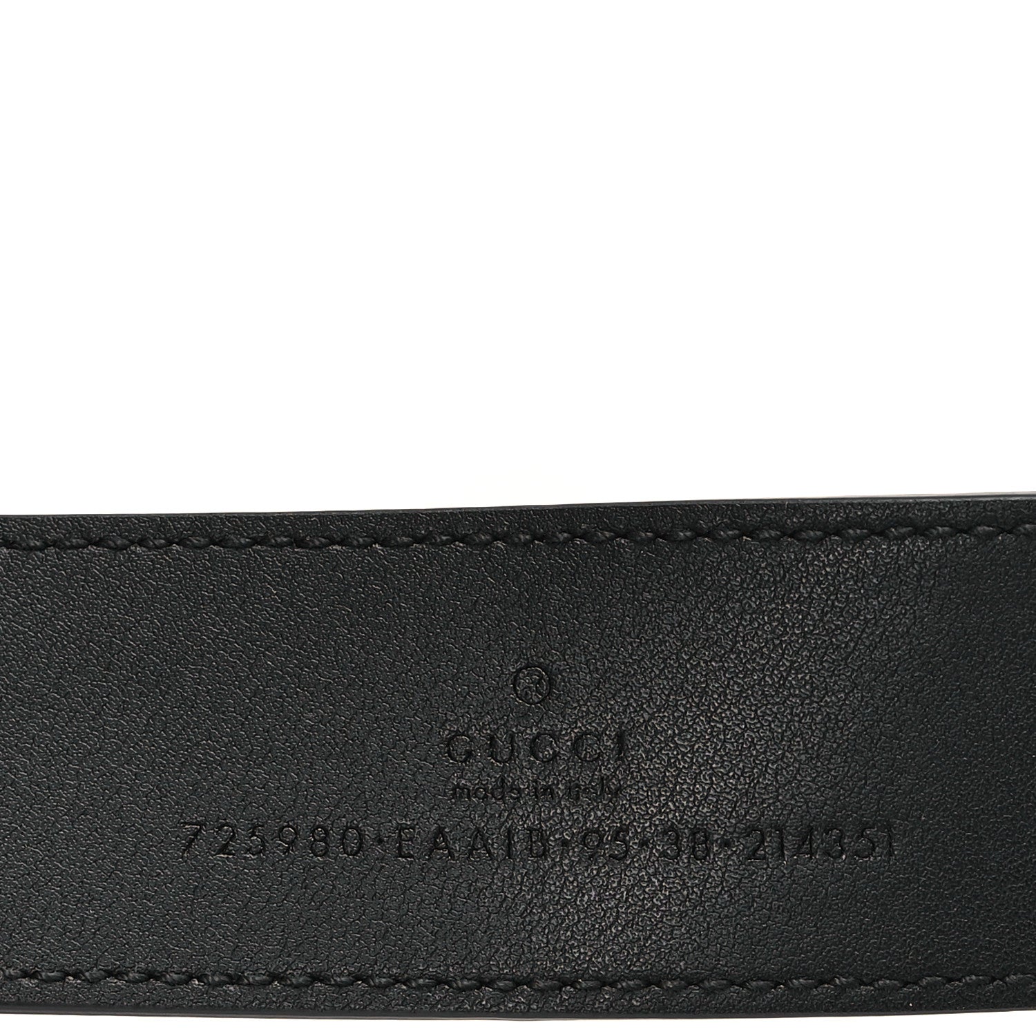 Gucci Ciny Calfskin Lux Snakeskin Torchon 35mm Belt 95 38 Black 3 of 5