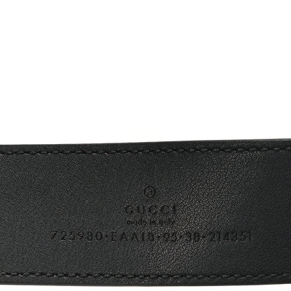 Gucci Ciny Calfskin Lux Snakeskin Torchon 35mm Belt 95 38 Black 3 of 5